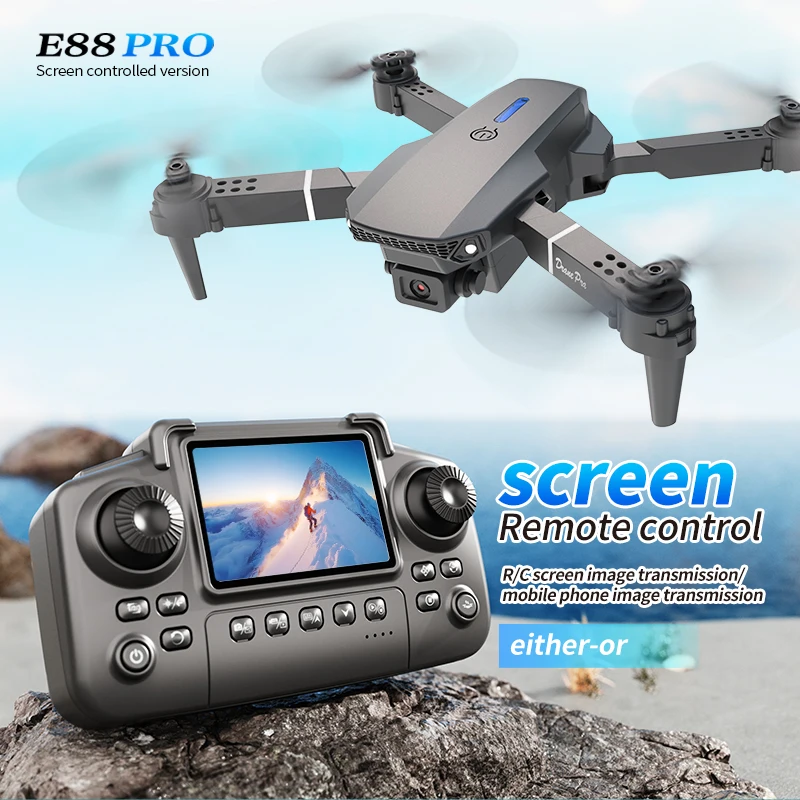 Diy Drone Electronics - Professional E88 PRO Drone with screen
