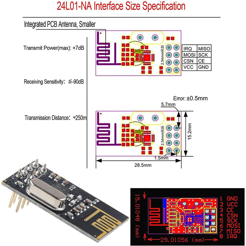 NRF24L01+ 2.4G wireless data t - Nrf24L01 Module Wireless review and price