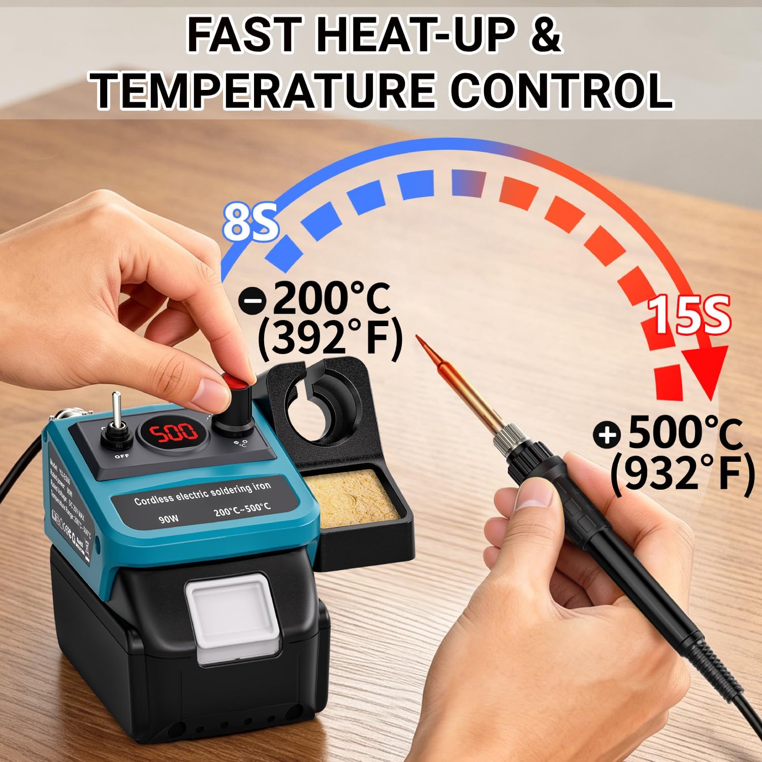 90W LED Digital Cordless Solde - Soldering Iron Kit review and price
