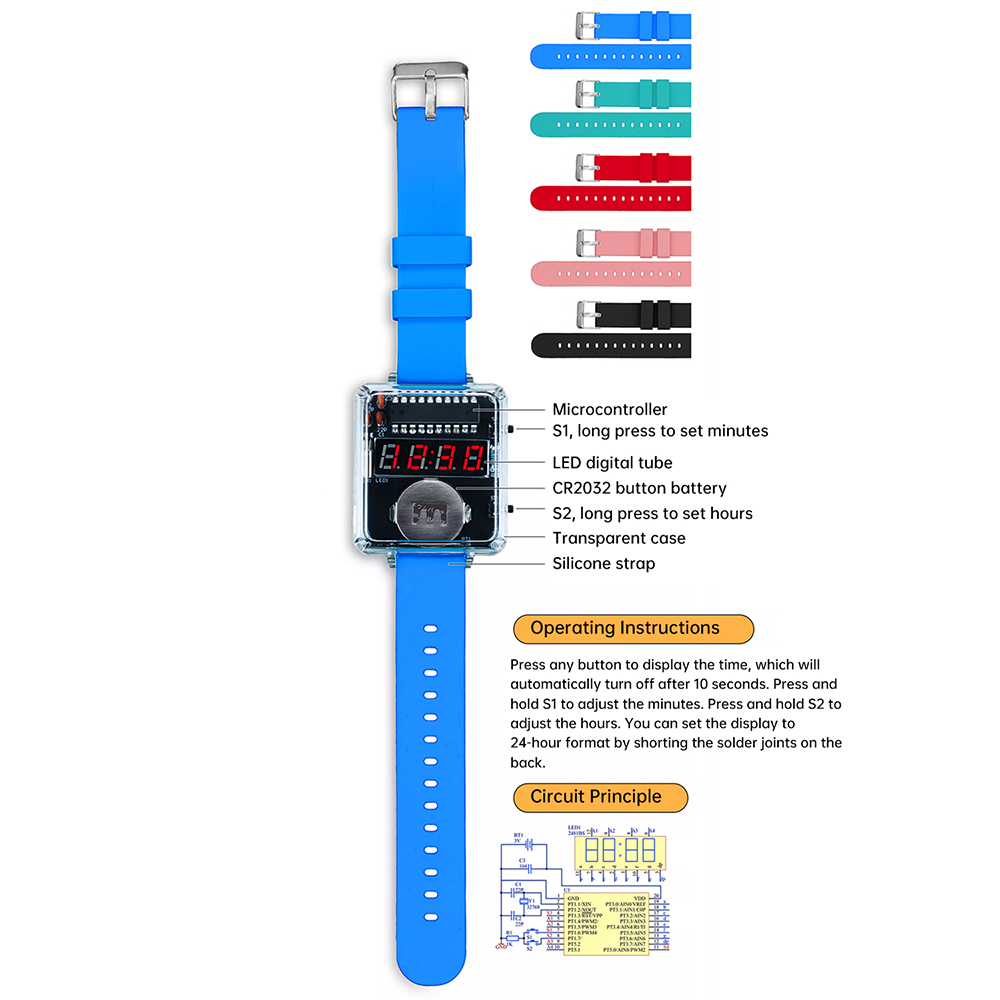 DIY Electronic Watch Kit 0.28' - Diy Electronics Youtube review and price