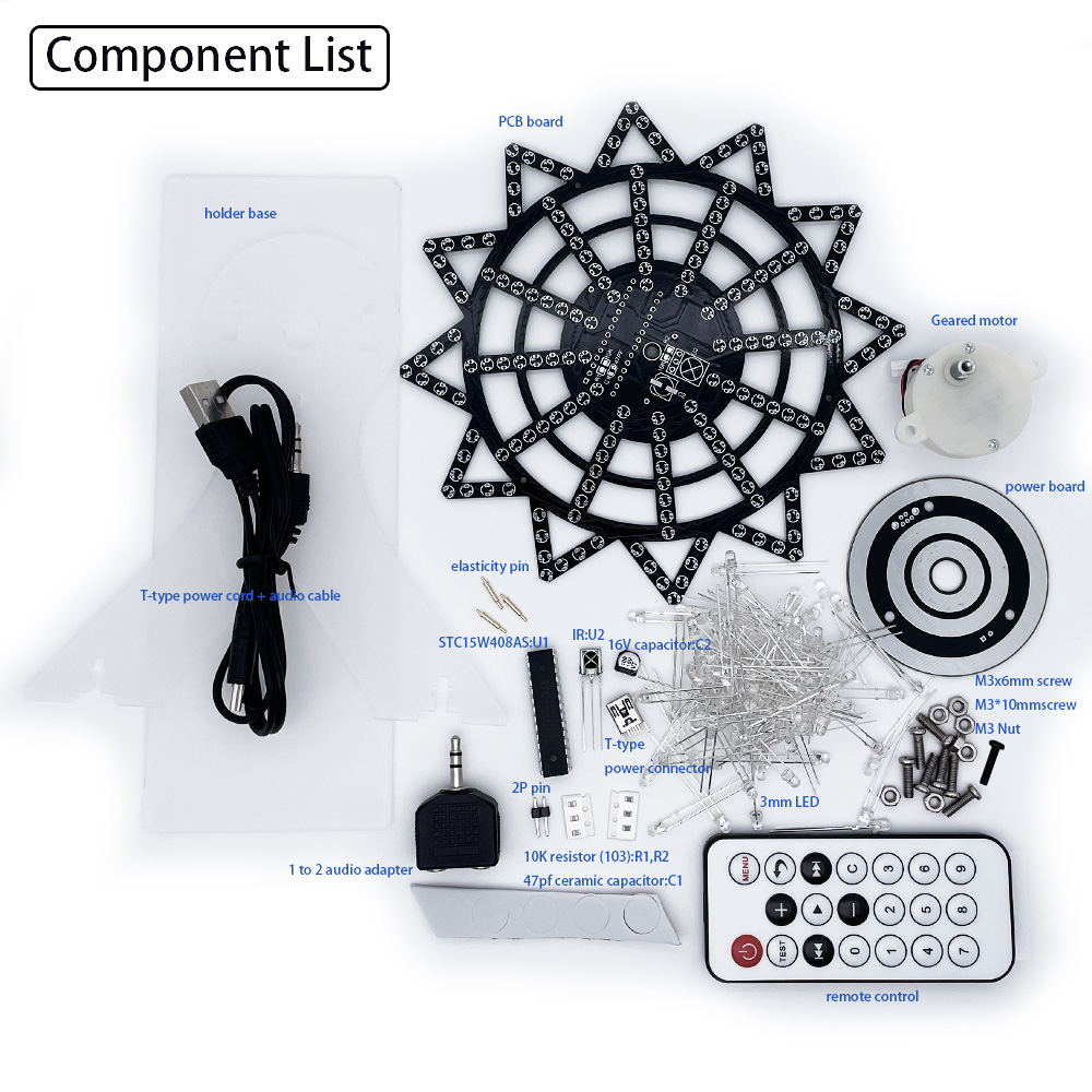 DIY electronic kit LED rotatin - Diy Electronics India review and price